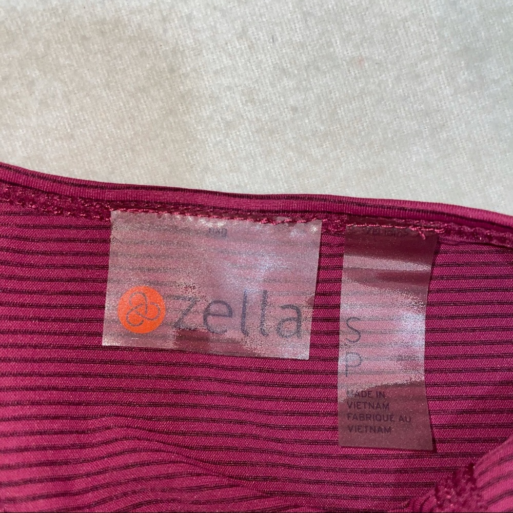 Zella Red Striped Cut-Out Racerback Tank Top - Picture 4 of 7
